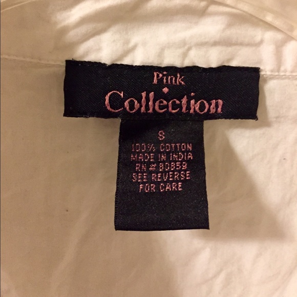 Y2K School Pink Collection White S/S blouse Small - Picture 2 of 5